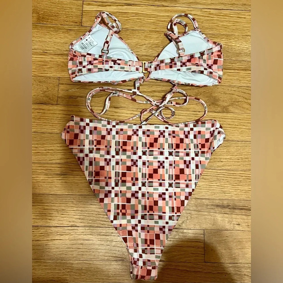 L* SPACE Helena Bikini Top & Joy Bitsy Bottom Block Party Geometric - Picture 7 of 7